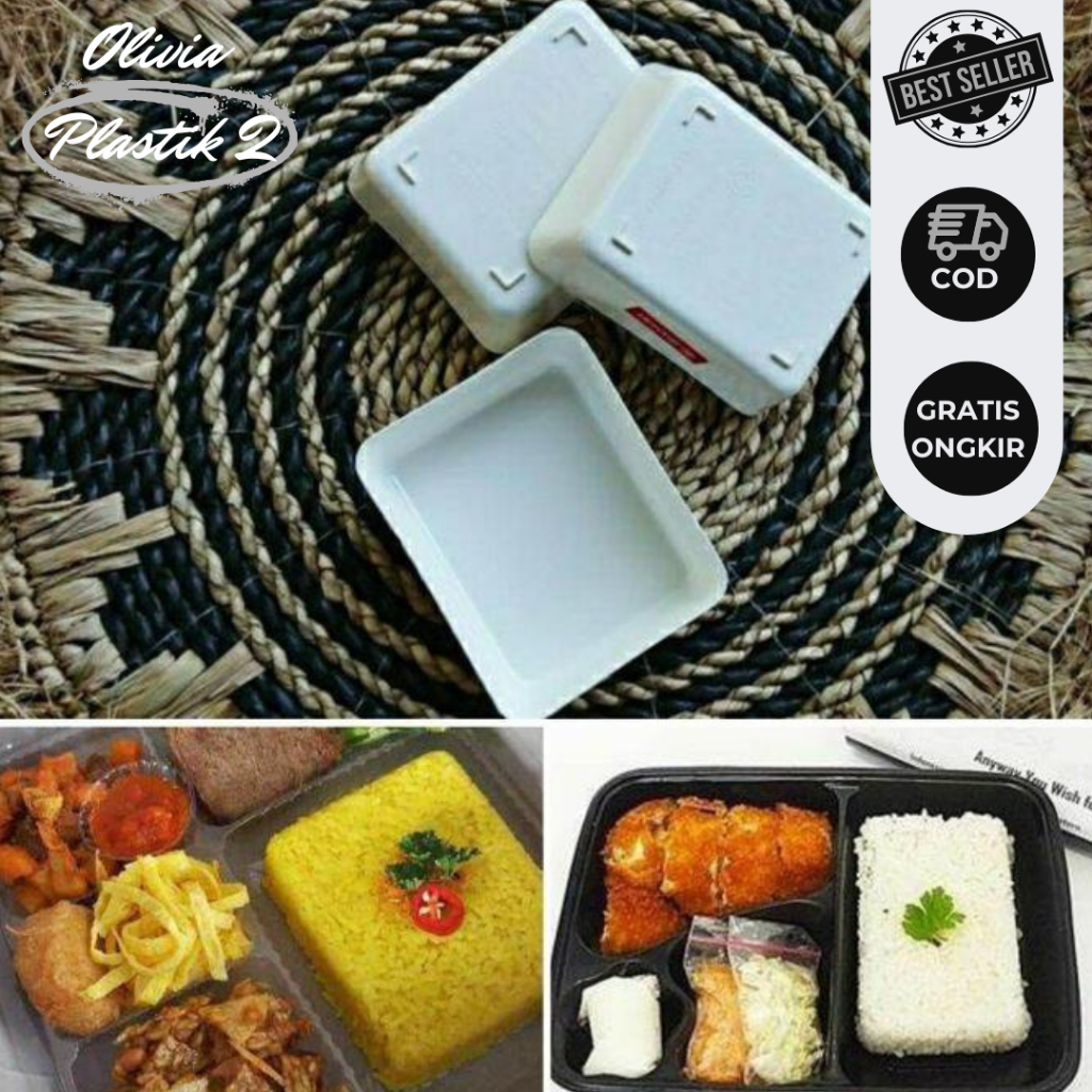 Cetakan Nasi Kotak Plastik Diansari Kecil & Tanggung