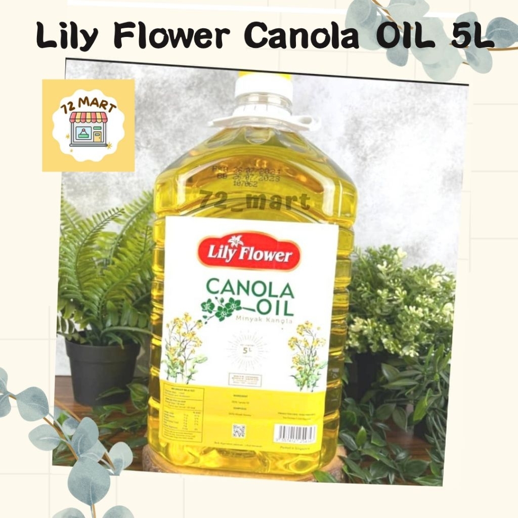Canola OiL Lily Flower 5L/Minyak Canola/Canola OiL