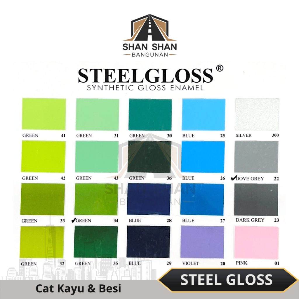 Steel Gloss - Cat Kayu dan Besi 200CC / Steelgloss Kilap / Cat Doff Epont Paint / Cat Tembaga / Cat 