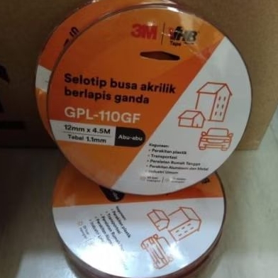 

Double tape 3M VHB Merah 12mmx4,5mtr perekat original 3M