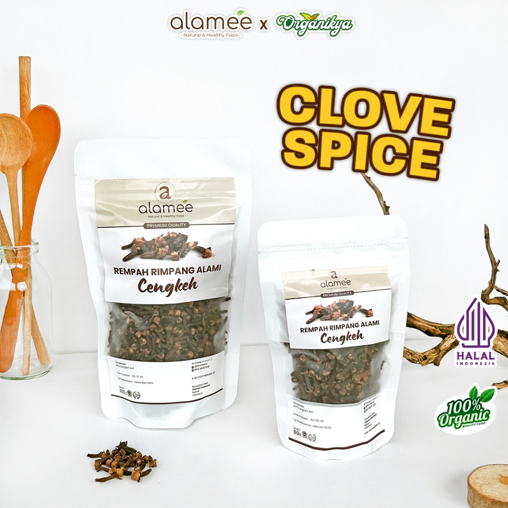 

ALAMEE Cengkeh Rempah Kering Organik Cloves Rimpang Organik Seasoning Masakan Masak 100g organikya