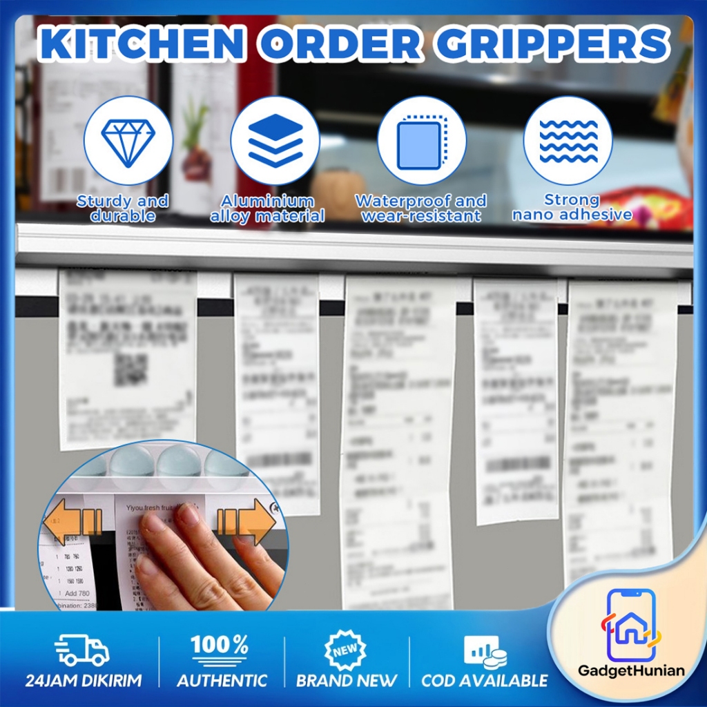 

Bill Holder Receipt Holder 60CM/100CM Stainless Steel Receipt Holder Takeaway Holder Pen Holder Paper Holder