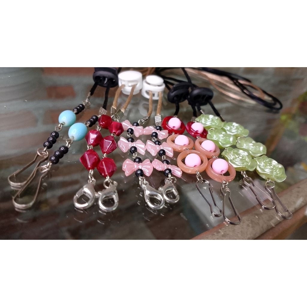 Strap Masker/tali masker manik-manik/tali masker hijab