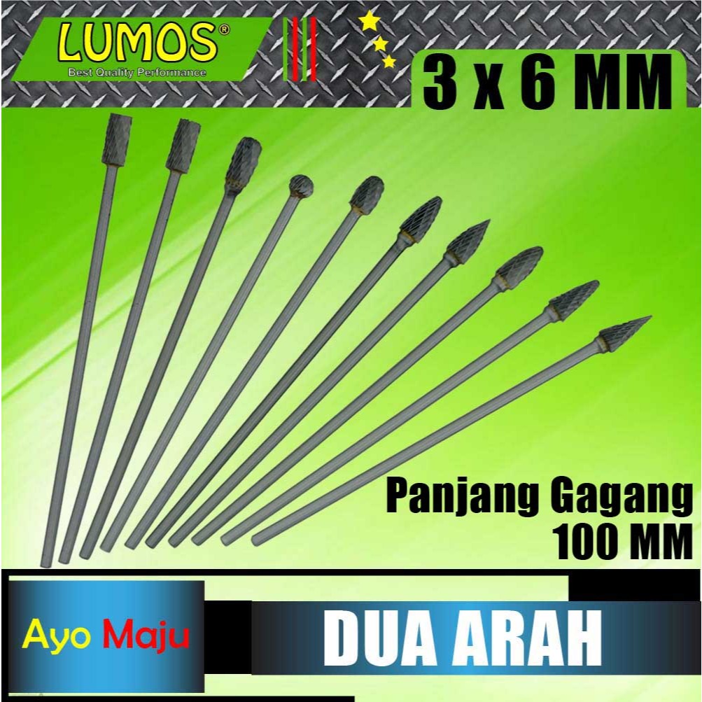 Mata Bor Tuner 3 x 6 MM Panjang Mata Tuner 3x6mm Carbide Rotary
