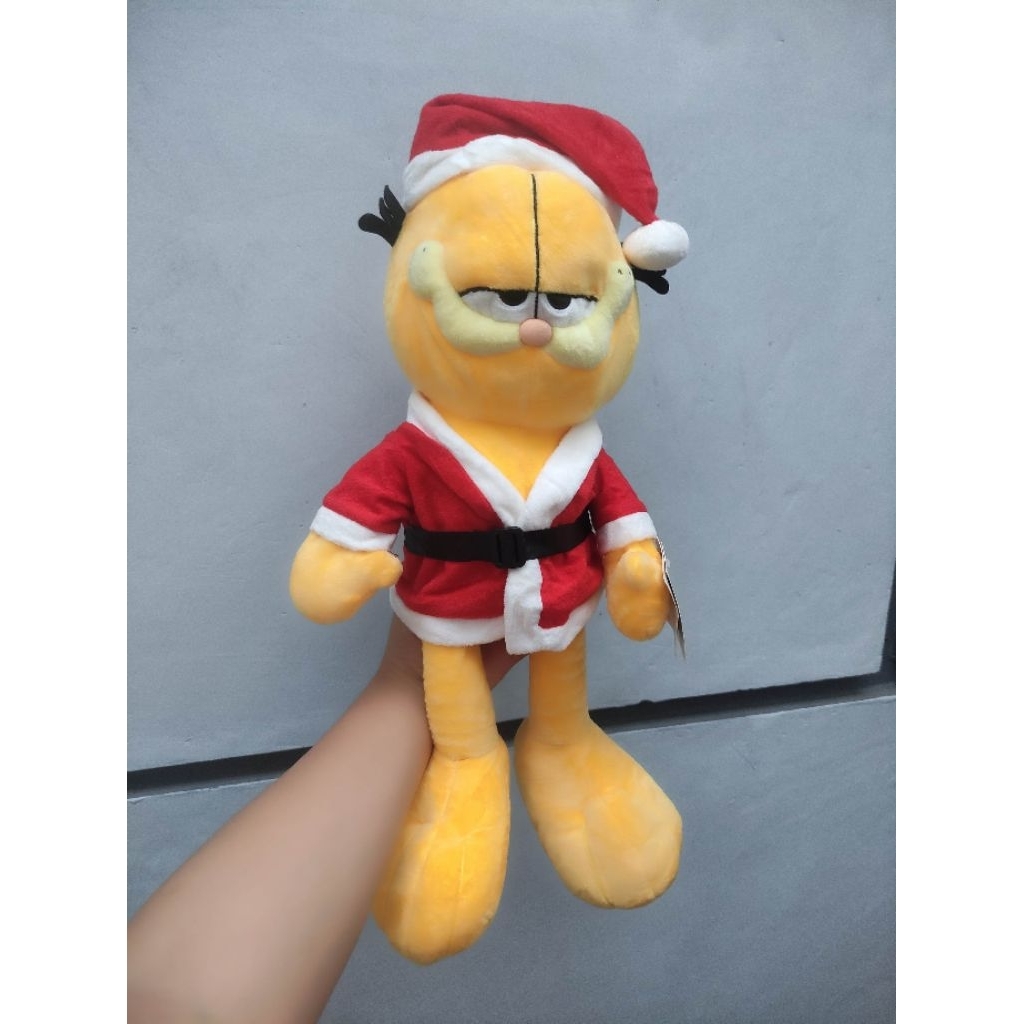 Boneka kucing garfield kostum santa christmas ori garfield odie new tag