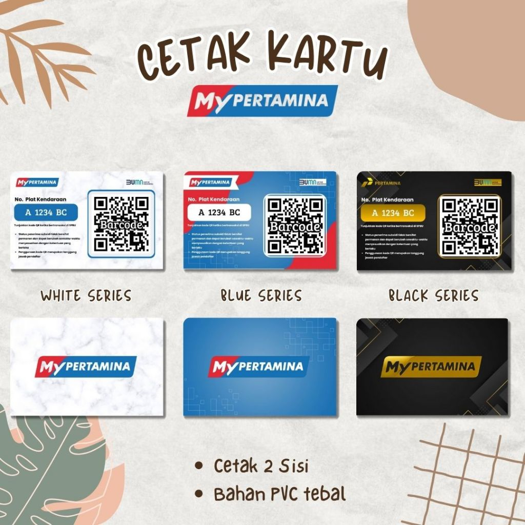 CETAK KARTU MY PERTAMINA / BARCODE MY PERTAMINA
