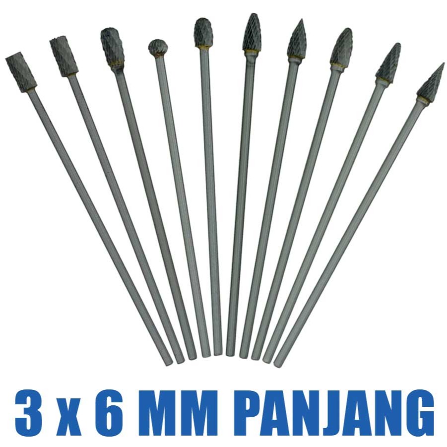 Mata Bor Tuner 3 x 6 MM Panjang Mata Tuner 3x6mm Carbide Rotary
