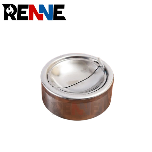 Asbak Stainless Portable Desain Estetik dengan Penutup