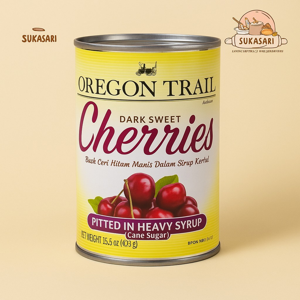 

Oregon Trail Dark Sweet Cherries 439 gram Buah Ceri Hitam Manis dalam kaleng cherry blackforest