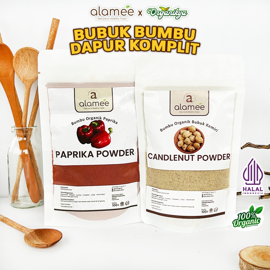 

ALAMEE Bumbu Dapur Bubuk Lengkap 100gr Bawang Putih Bombay Rosemary Parsley Paprika Cabe organikya