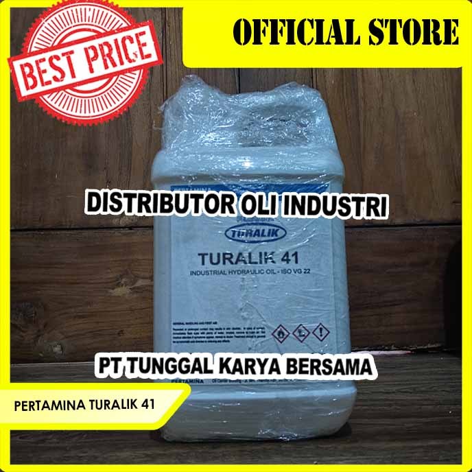PERTAMINA TURALIK 41 ( 5 Liter Oli Hidrolik Industri - ISO VG 22 )