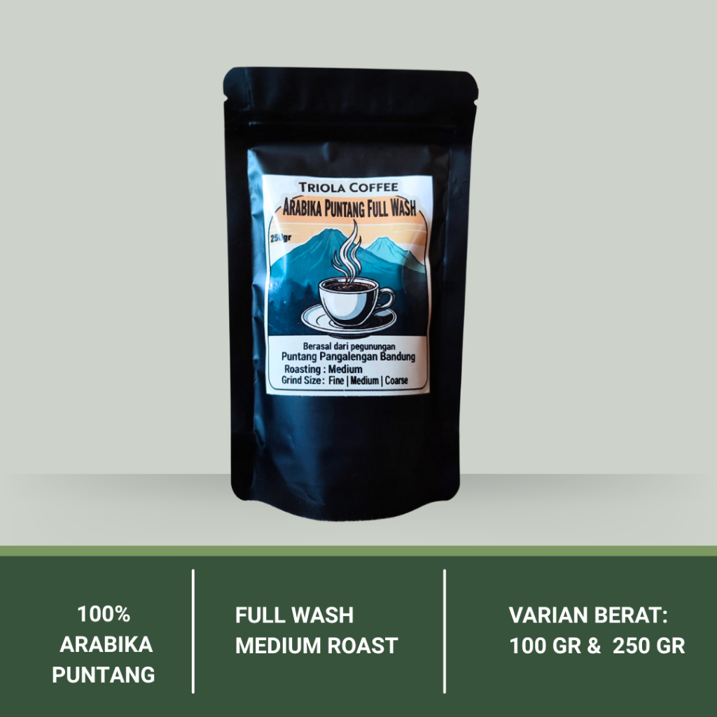 

Kopi Arabika Puntang Pangalengan Full Wash Medium Roast 100% Asli – Triola Coffee Bisa Giling