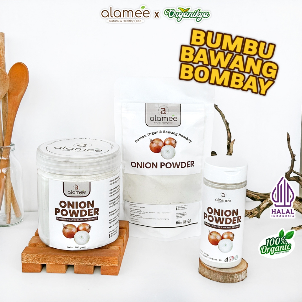 

ALAMEE Bawang Bombay Bubuk Onion Powder Ground Spice Bumbu Bombai Dapur Organik Tanpa organikya