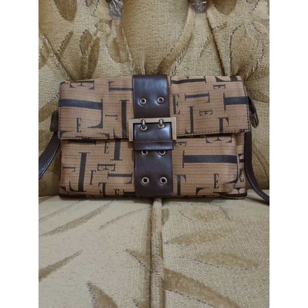 tas ELLE canvas mix kulit asli pl