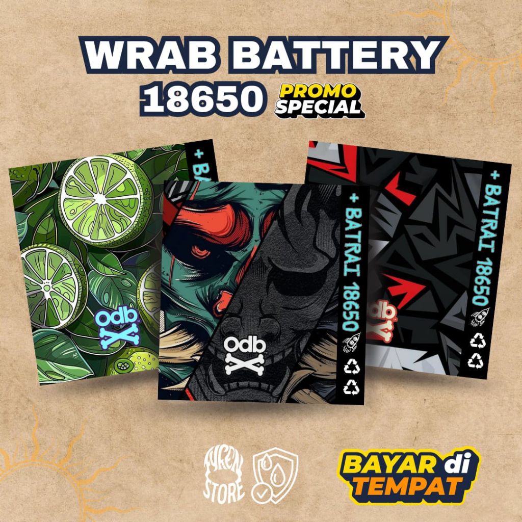 

Stiker Wrab Batrai 18650 Abstrak V2