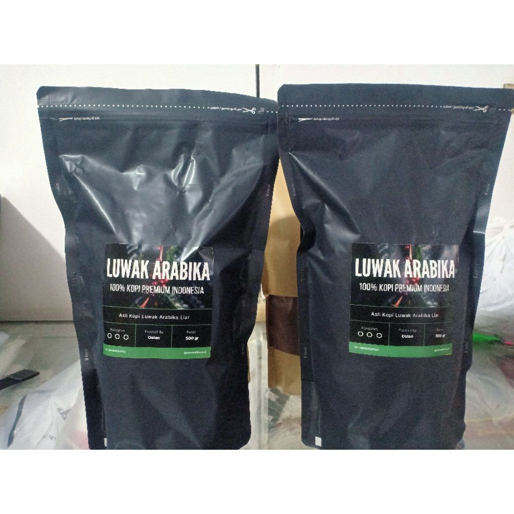 

Kopi Bubuk Luwak Arabika Liar Premium Biji Sangrai Roastbean 1 kg