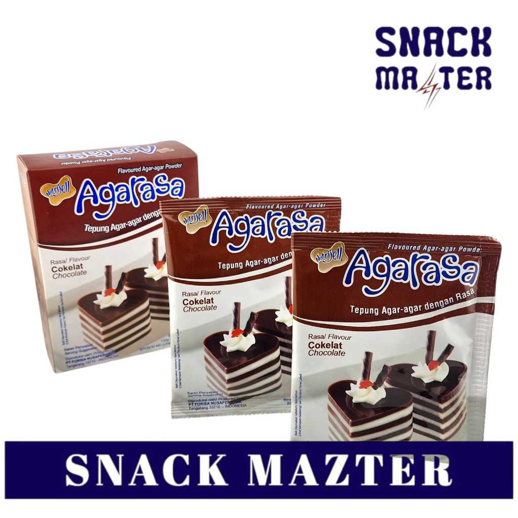 

Agarasa Tepung Agar-Agar dengan Rasa Cokelat BOX - Netto 22 gr x 6 bks