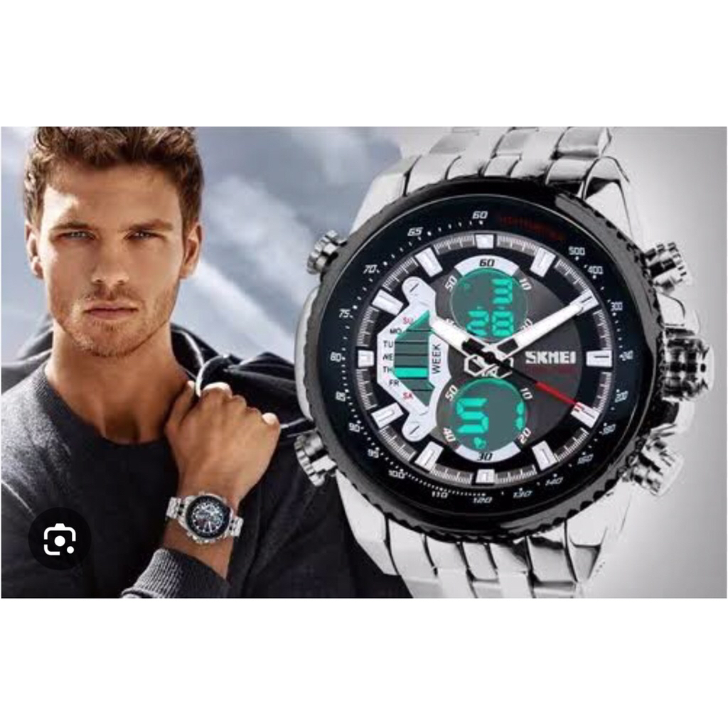 SKMEI 0993 / SK 0993 Jam Tangan Pria Executive Tali Rantai Original Stainless Waterproof Tahan Air