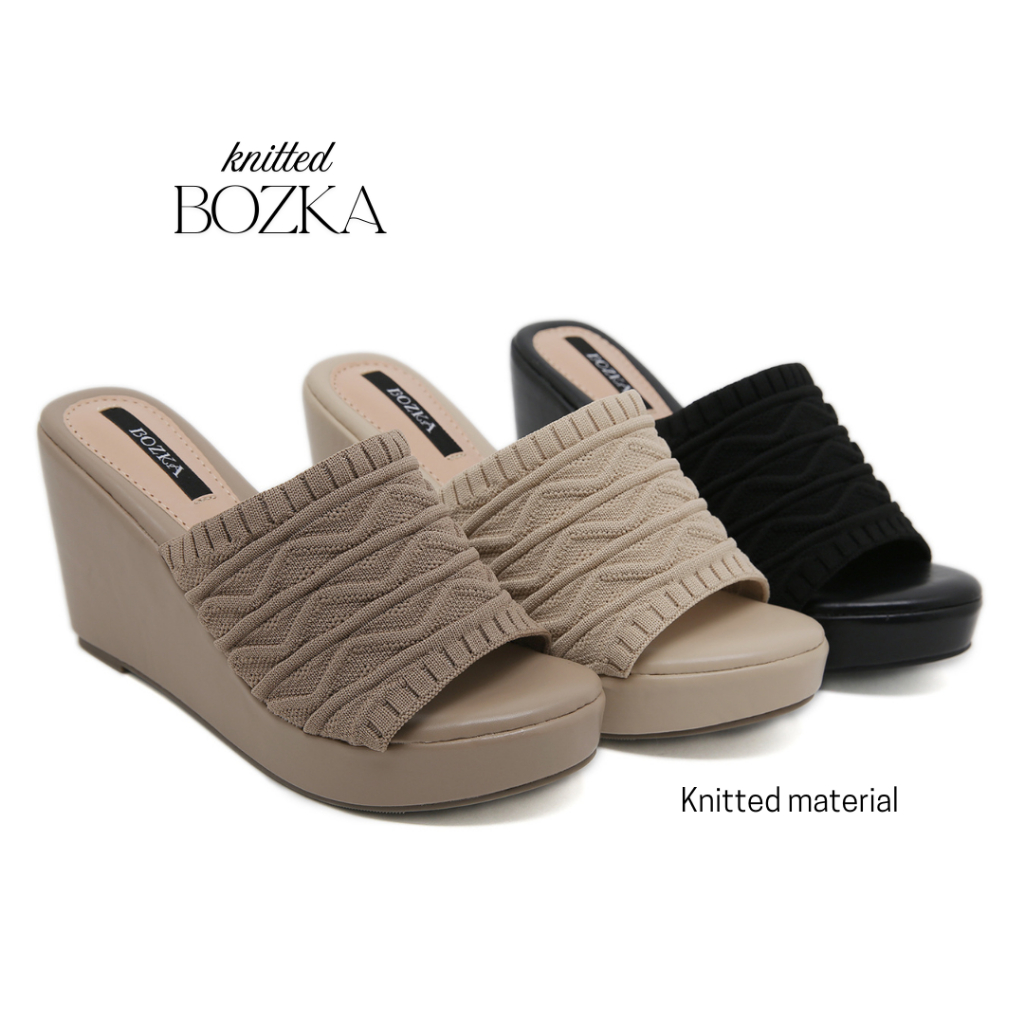 Bozka New Arrival sandal rajut wanita wedges Valerie