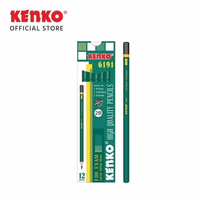 

PENSIL KENKO 6191 2B BODY GREEN LKM /PACK (240)
