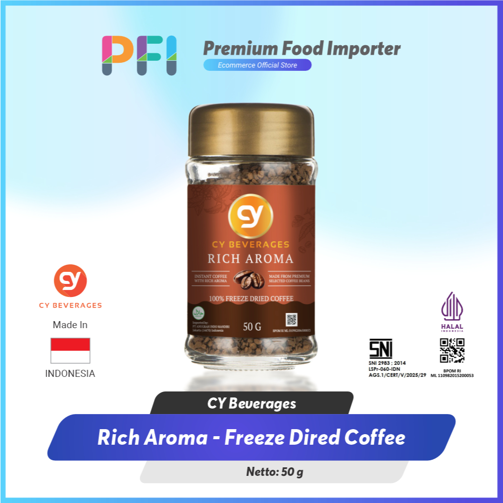 

CY Rich Aroma Freeze Dried Instant Coffee 50g - Kopi Instan