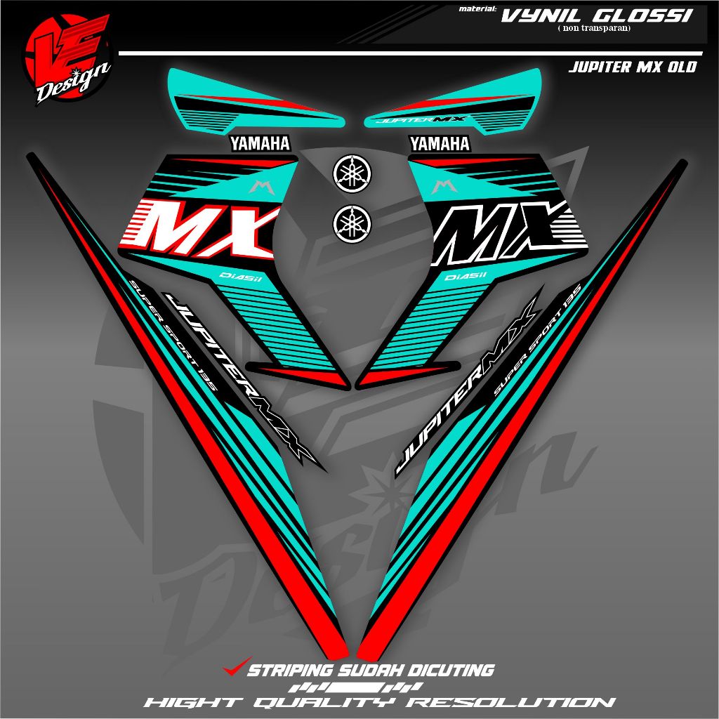 STRIPING JUPITER MX OLD 135 motif mx king/ striping lc135/ stiker body exciter