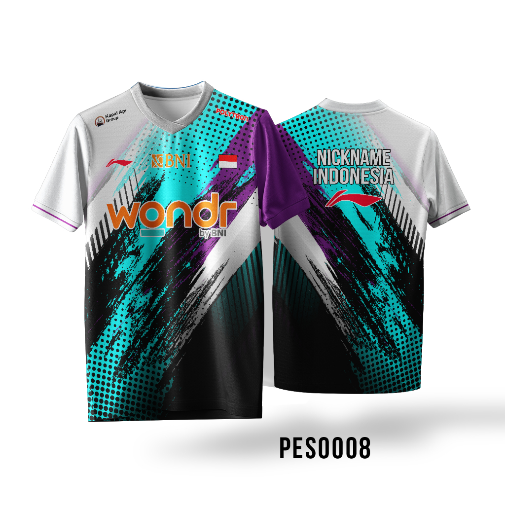 Jersey Badminton Custom Nama Premium