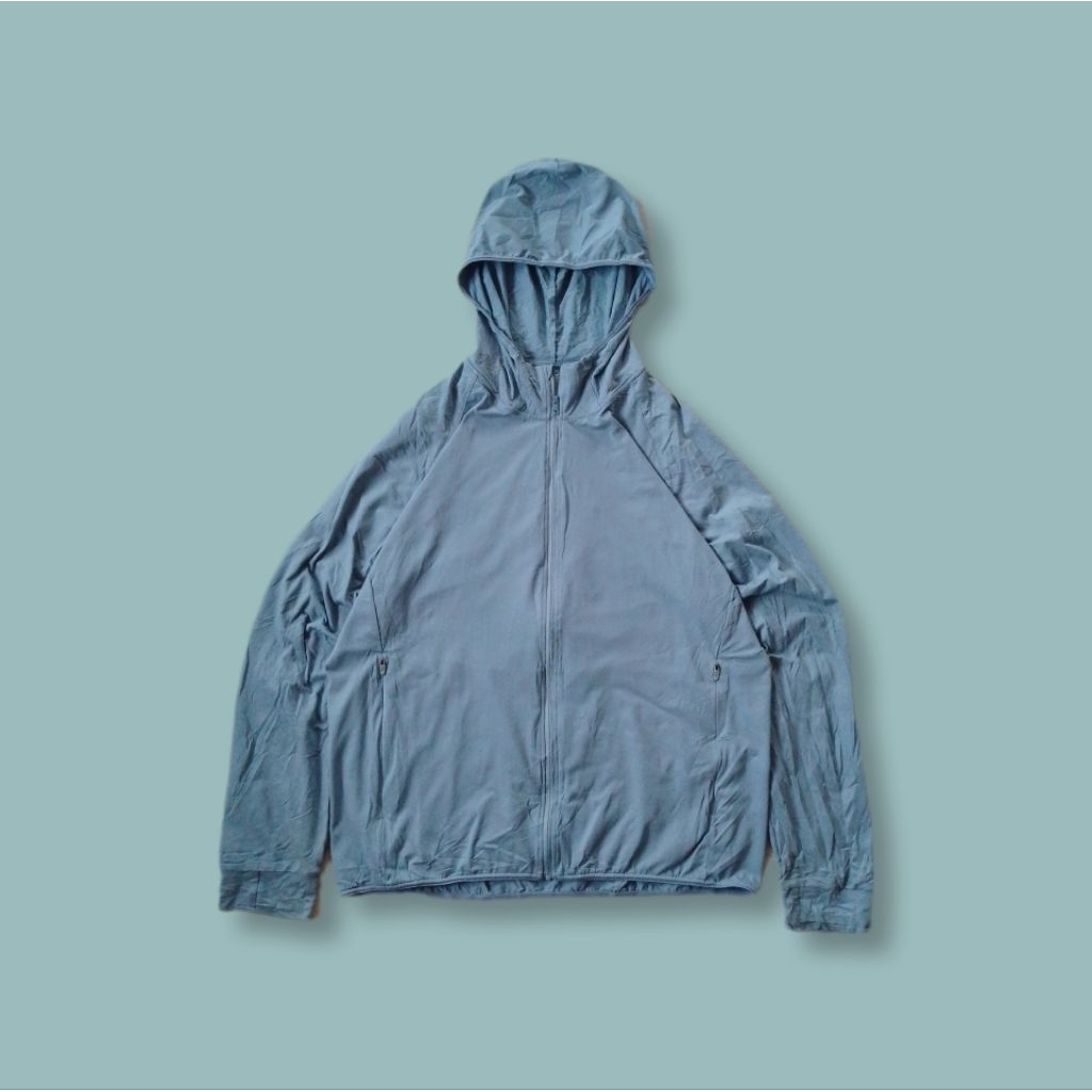 Uniquesport - Jaket Olahraga Uniqlo Dry-ex Ultra Strech UV Protection Blue Second M