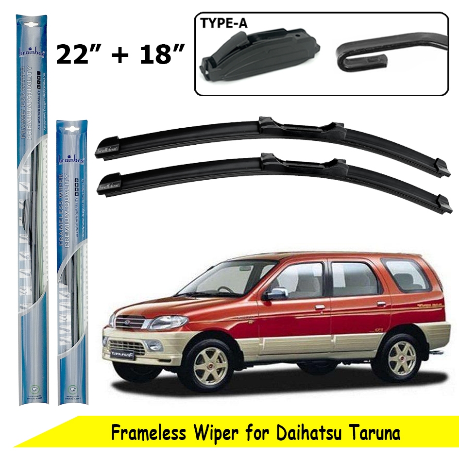 Brainbox Frameless Wiper Daihatsu Taruna Wiper Blade Kaca Mobil Windshield