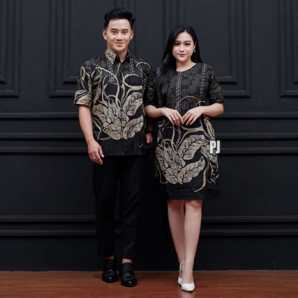 Baju Batik Couple Kemeja Pria & Dress Wanita – Setelan Batik Pasangan Modern Kondangan