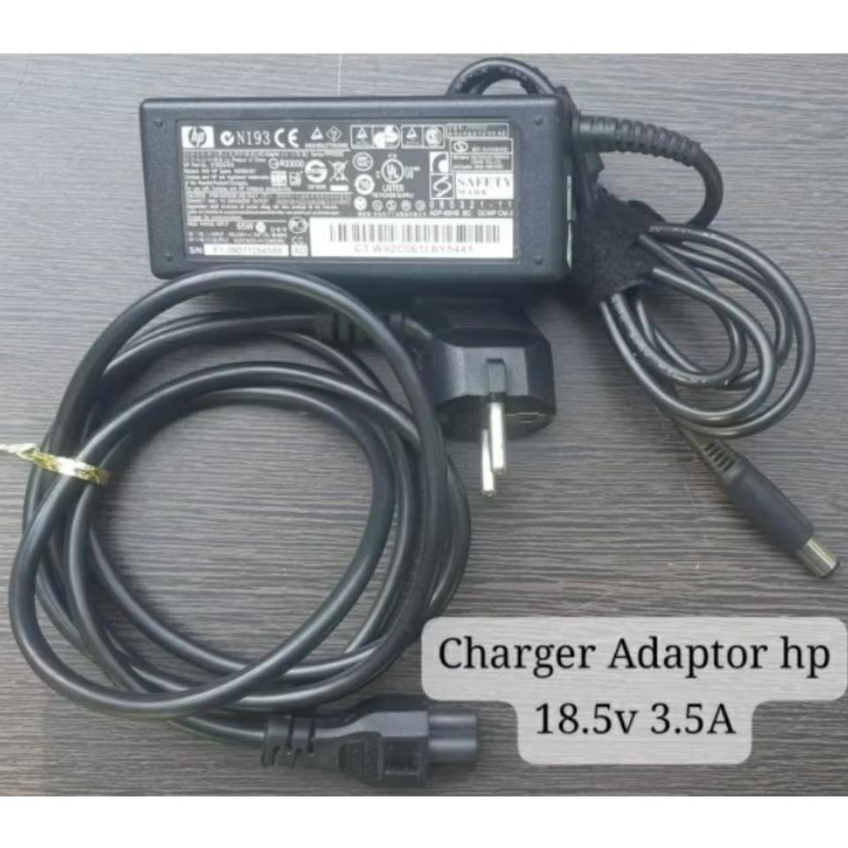 Charger Adaptor Laptop HP 18,5V 3,5A Bekas original