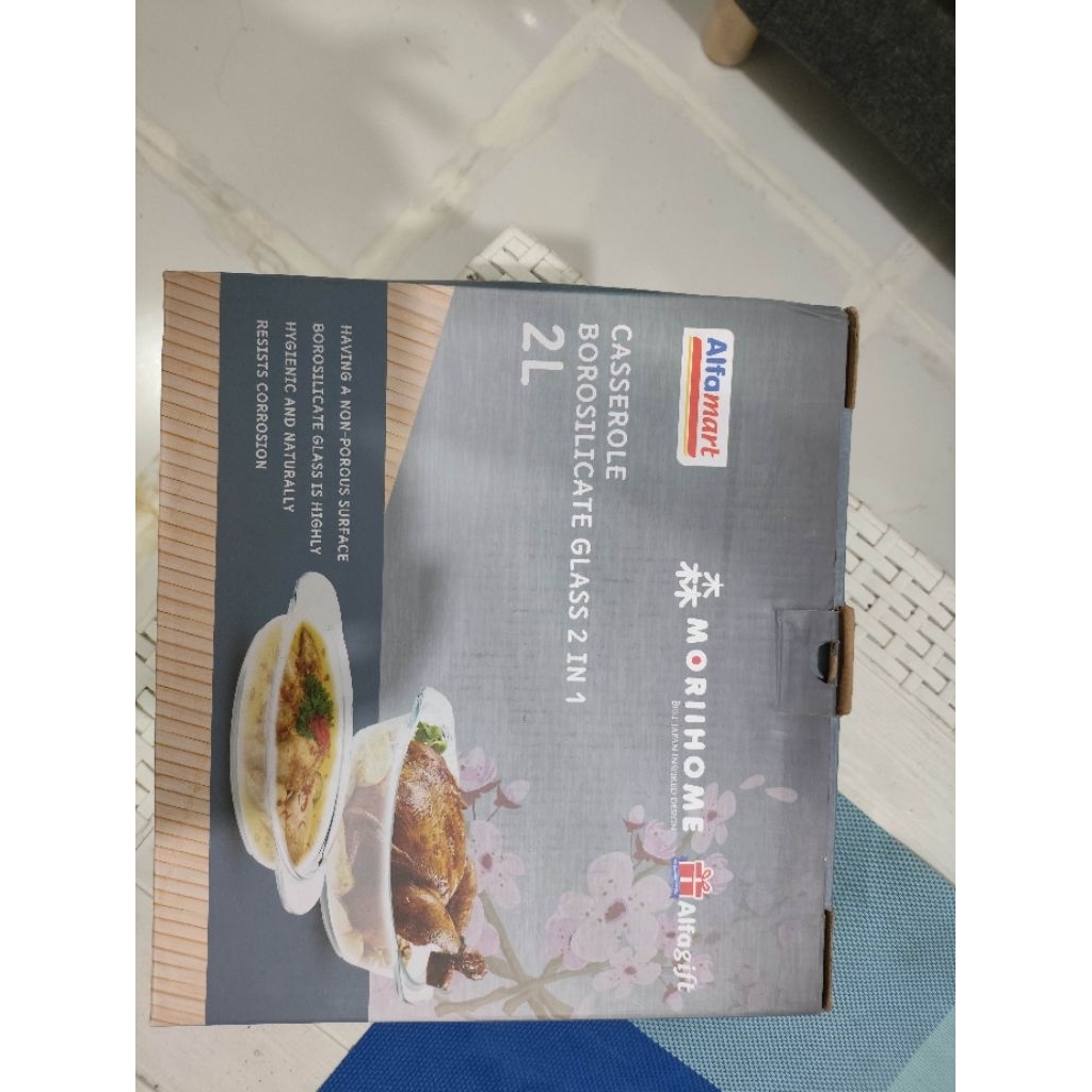 Moorihome Casserole Borosilicate Glass 2 in 1