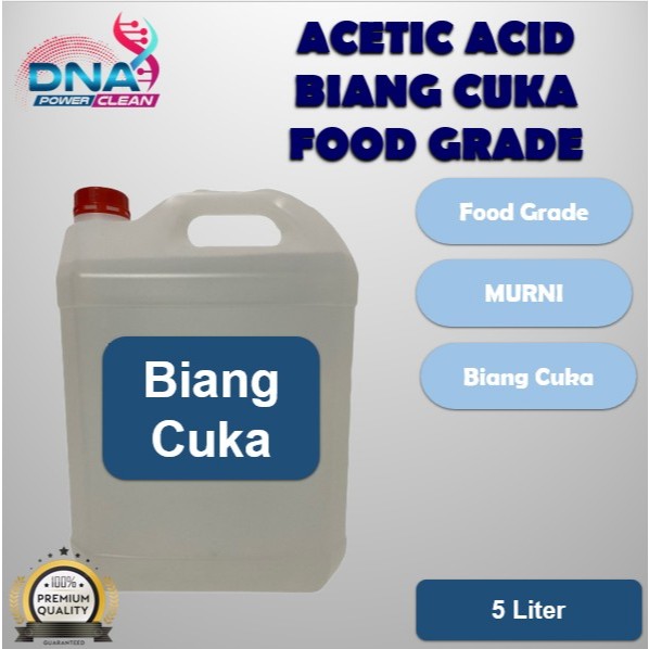 

Cuka food grade /Acetic Acid 99% /cuka makanan /cuka dapur kemasan 5 L