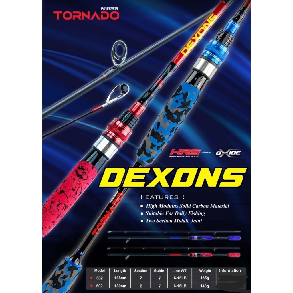 Joran Pancing Tornado Dexons 562 602 165cm 180cm 15LB Solid Carbon