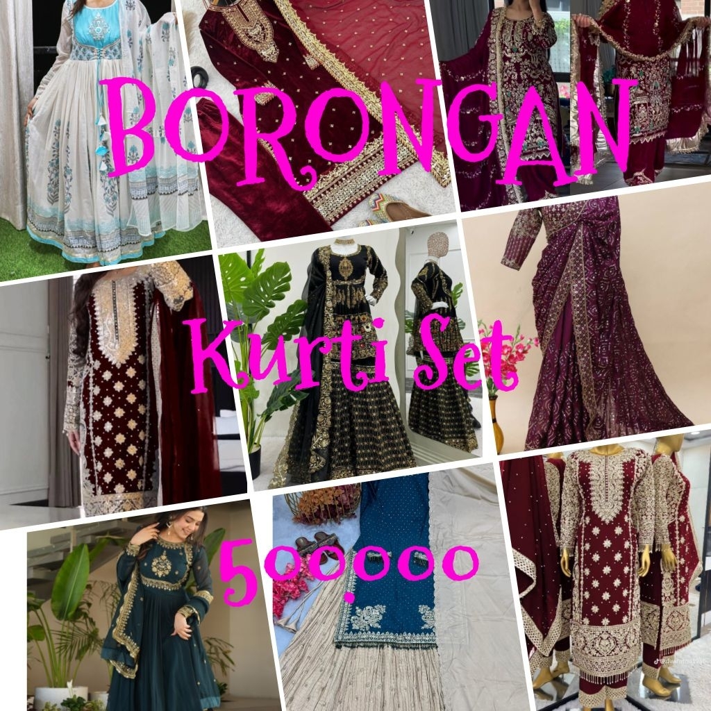BORONGAN/ BAJU INDIA KURTI SET/ PL LIKE NEW