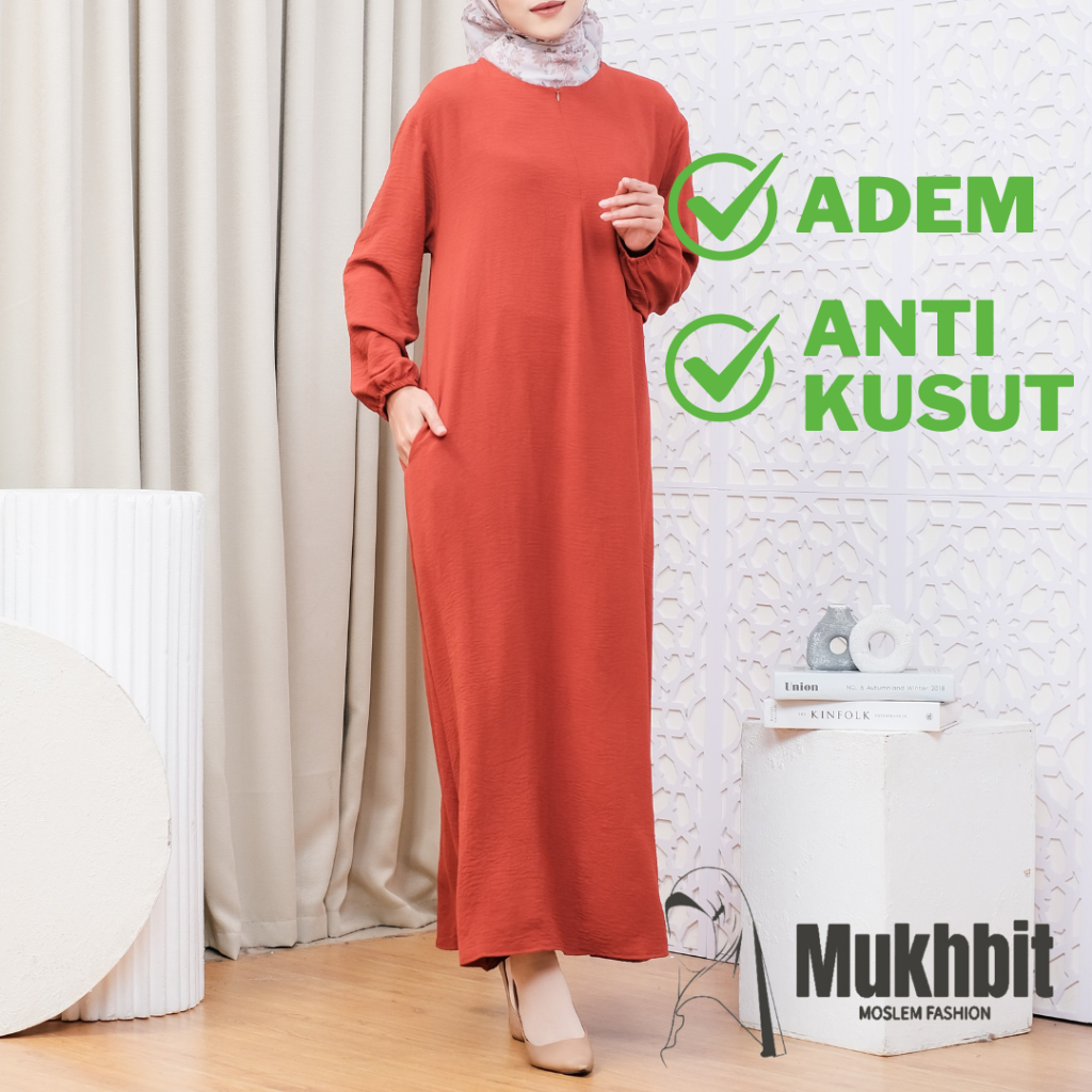 Dress Wanita Kekinian Kondangan Putih Hitam Jumbo Lebaran Remaja Lengan Panjang Busui LD 120 Polos