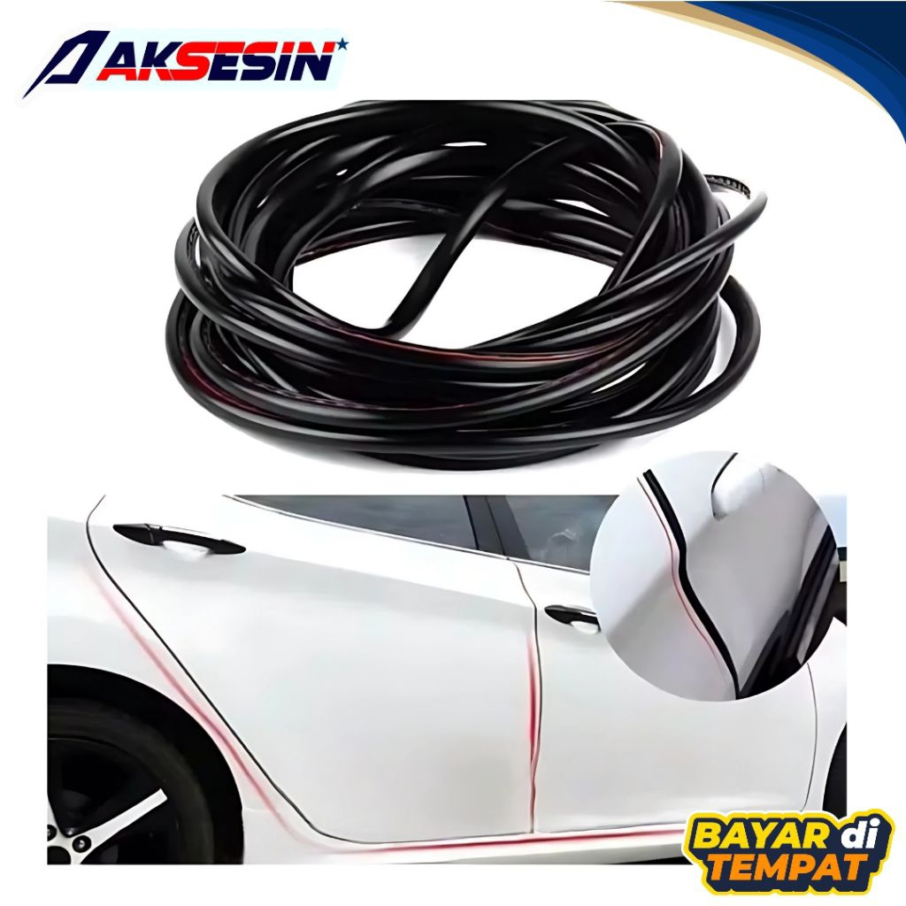 List Karet  Pintu Mobil Universal / karet Pintu 5m List Pelindung Anti Gores / karet pengaman pintu