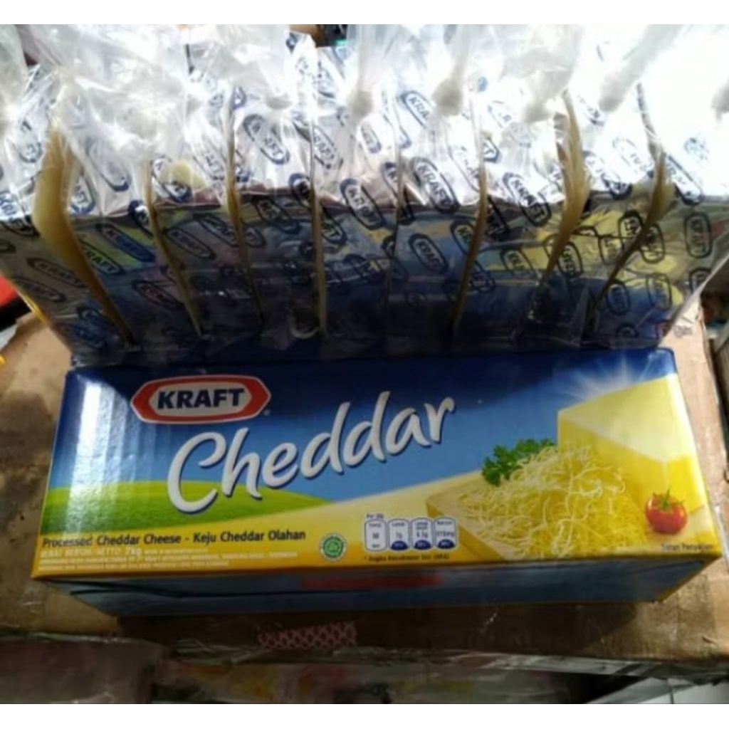 

Kraft cheddar keju potong repack