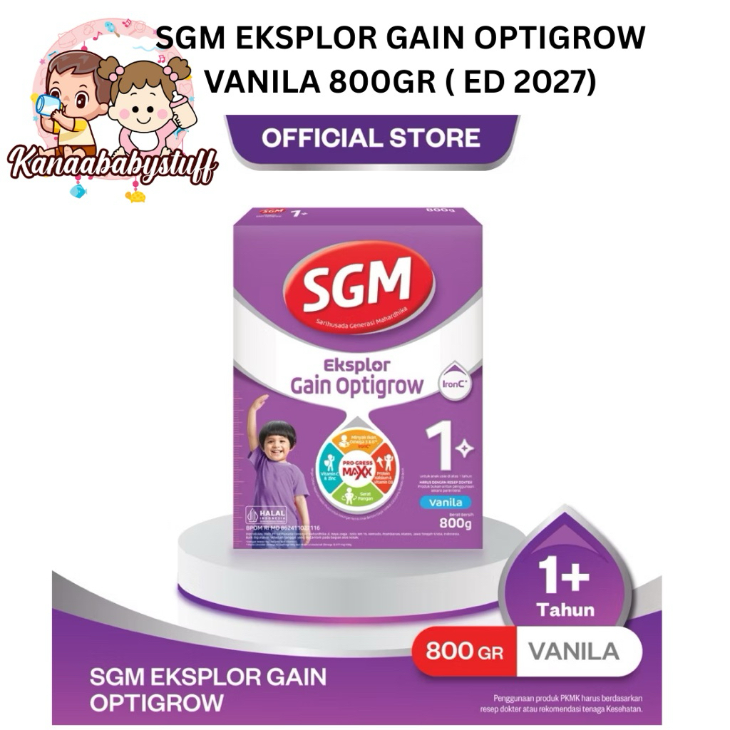 

SGM Eksplor 1+ Gain Optigrow Vanila 800gr / Ed 2027