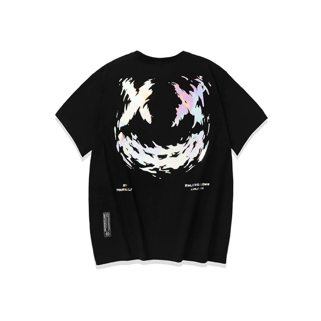 RICKY IS CLOWN ORIGINAL Kaos RickyIsClown Smiley Reflective Oversize Tee