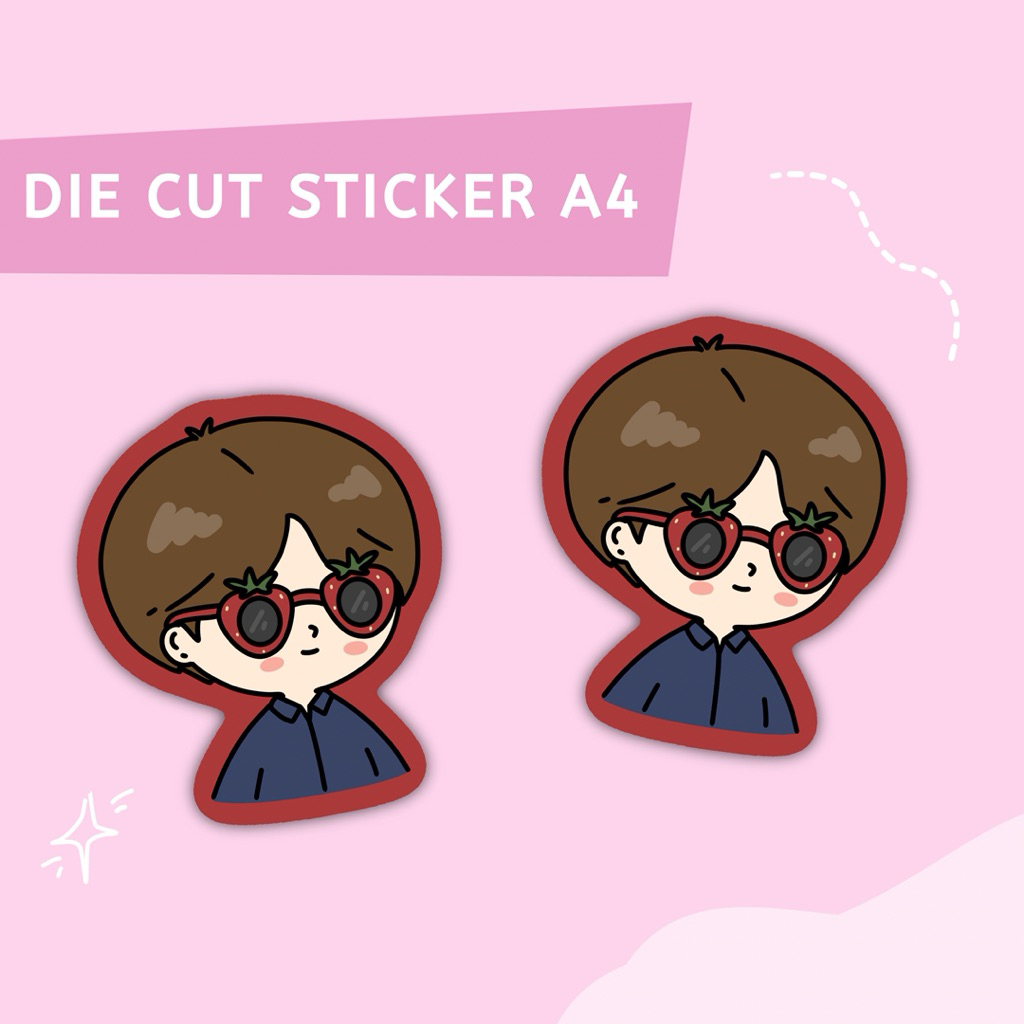 

Cetak Custom Sticker Die Cut A4 | Sticker Vinyl | Glossy Doff Glitter Holographic | KPOP ANIME
