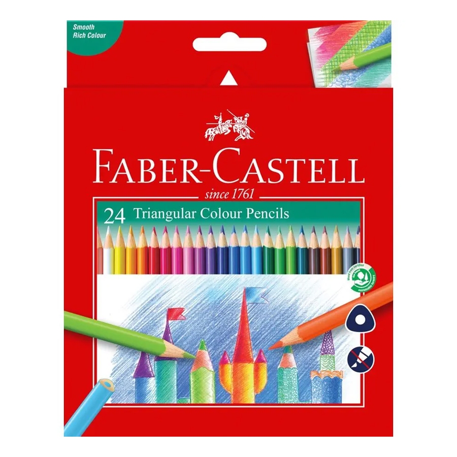 

Color Pencil | Pensil Warna Faber-Castell Triangular 24 Warna 115855