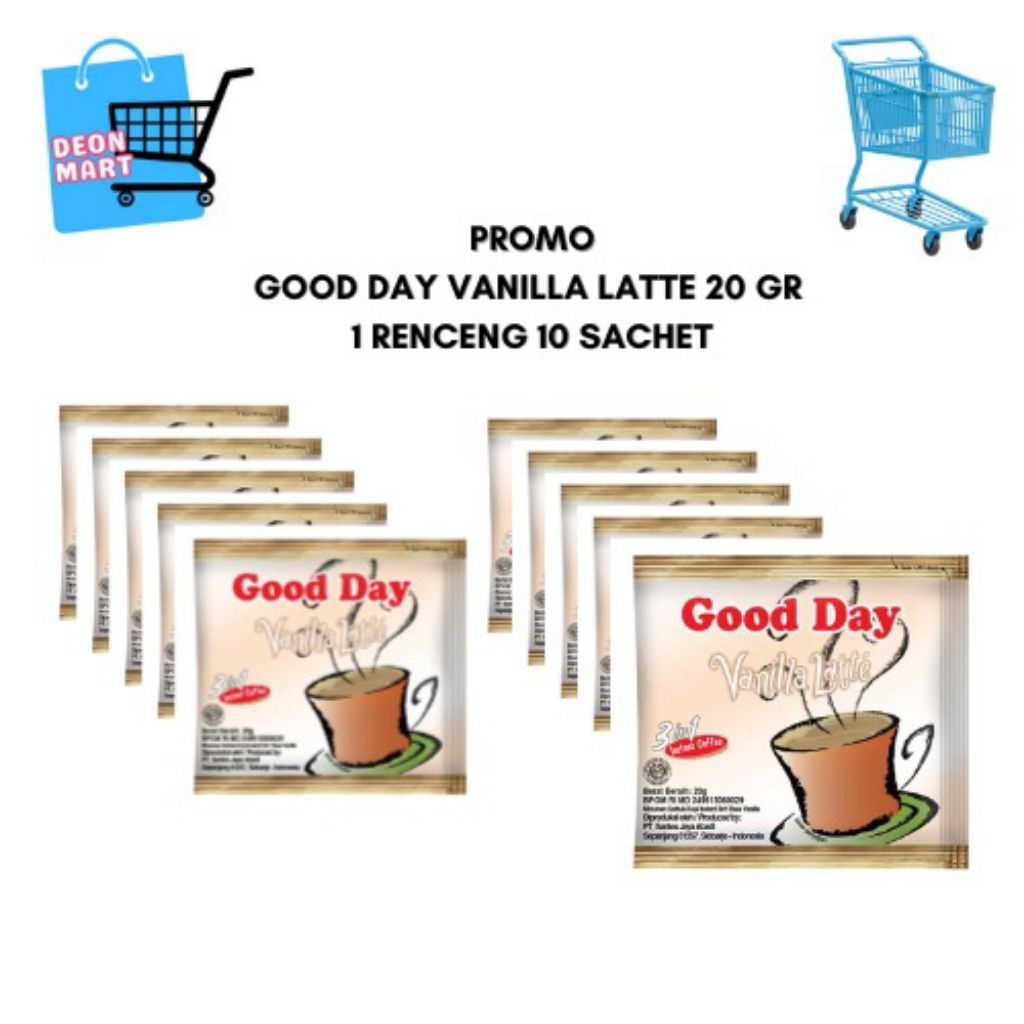 

PROMO GOOD DAY VANILLA LATTE 20 GR1 RENCENG (10 SACHET)