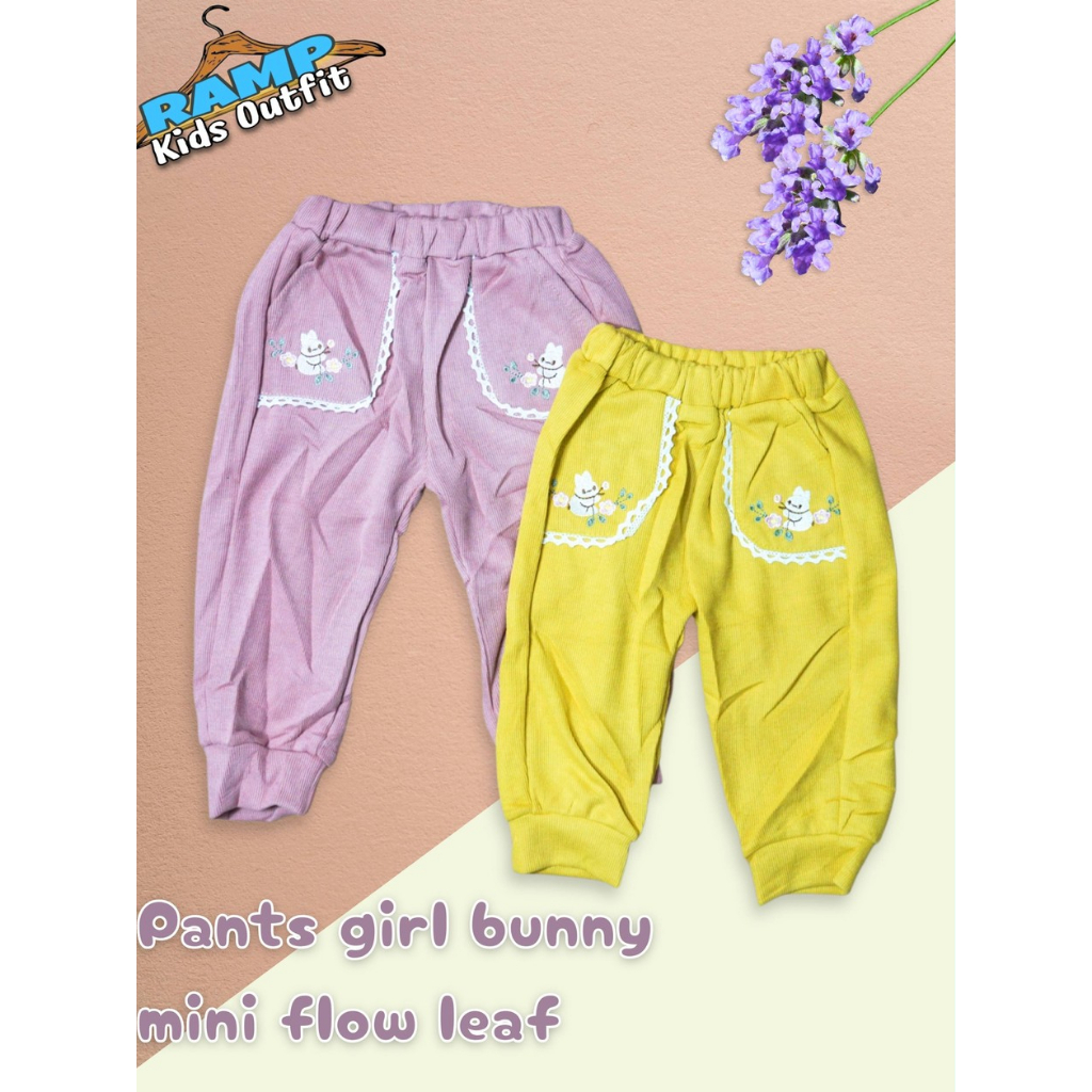 celana knit anak perempuan | celana motif kelinci | celana panjang anak perempuan | Pants girl bunny