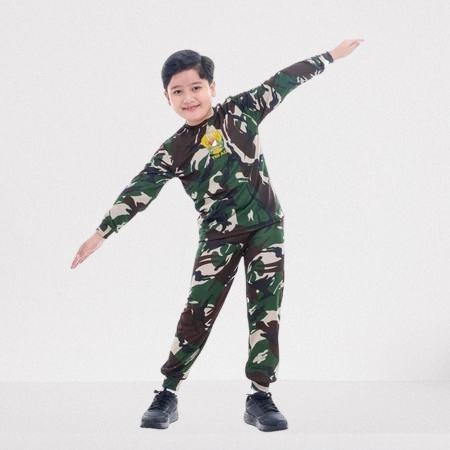setelan baju anak loreng tni ad malvinas // kaos loreng anak laki laki perempuan
