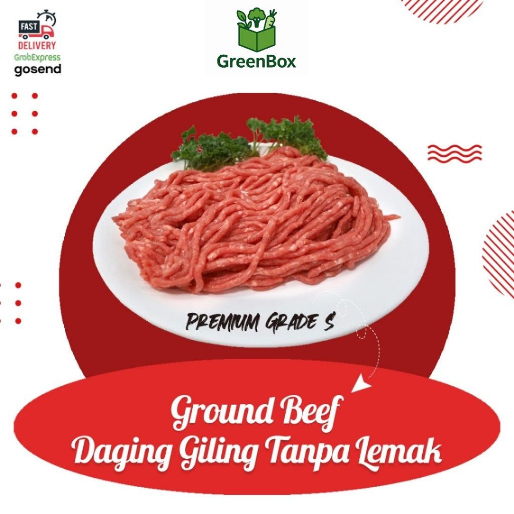 

Ground Beef Non Fat Australian / Daging Giling Tanpa Lemak Premium Grade S
