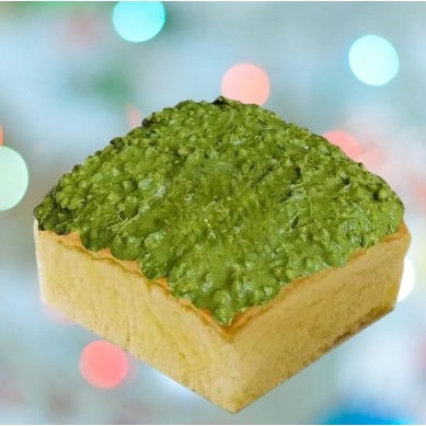 

YUMMY CAKE KEJU DENGAN TOPPING MATCHA CRUNCHY (UKURAN CAKE 10 CM X 10 CM)
