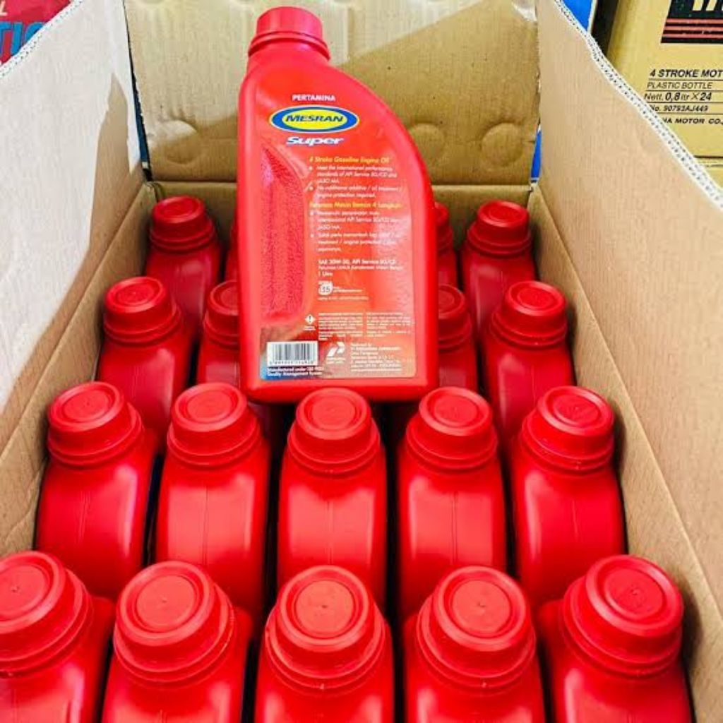 Oli Mesran Super 0.8L SAE 20-50 24pcs Oli Pertamina Mesran Super 800ml 1 Dus