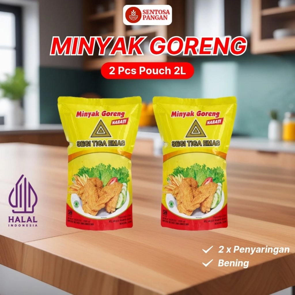 

[Dapat 2] Segi Tiga Emas Minyak Goreng 2 Liter - Jernih, Halal, Hemat