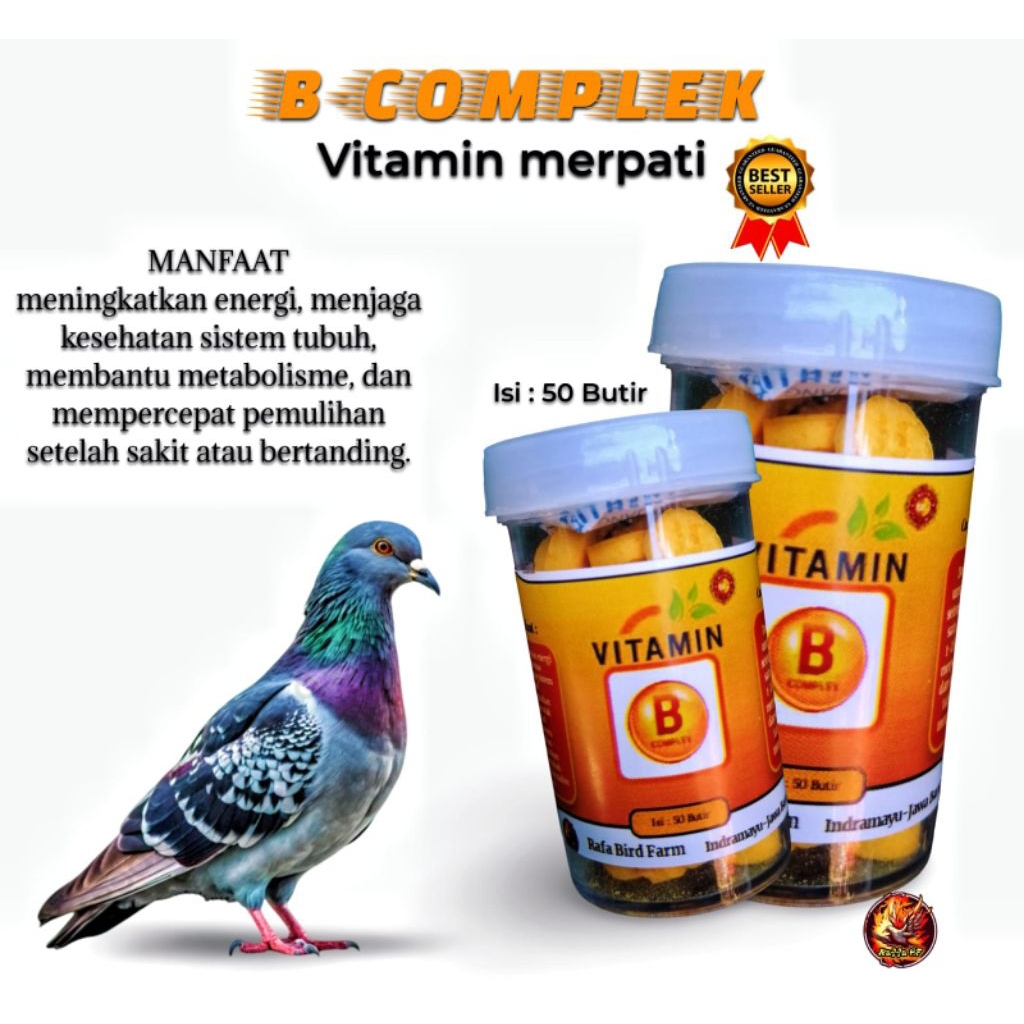 B-complex Vitamin Merpati Isi 50 Butir